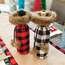 Load image into Gallery viewer, Christmas Decorations Wine Gift Box Fur Collar Bottle Cover Red Wine Bag Gift Bag Gift Bag Christmas Dining-Table Decoration
