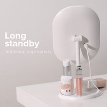 Load image into Gallery viewer, LLANO Makeup Mirror LED Desktop Adjustable Fill Light Dressing Mirror Rechargable with 3 Lights
