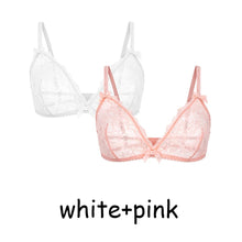 Load image into Gallery viewer, Varsbaby Women's See Through Mesh Wirefree Bra 2PCS
