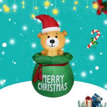 Load image into Gallery viewer, Christmas Inflatable Inflatable Luminous Gift Bag Puppy Inflatable Christmas Courtyard Inflatable
