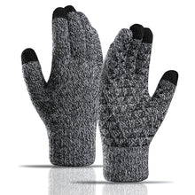 Load image into Gallery viewer, Knitted Gloves New Double-Layer Fleece-Lined Thickened Touch Screen Warm Men's Driving Winter Gloves

