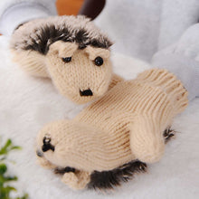 Load image into Gallery viewer, Full Finger Cartoon Hedgehog Gloves Winter Gloves Women's Korean-Style Cute Winter Girls' Knitted Gloves

