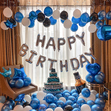 Load image into Gallery viewer, Christmas Decorative round Balloon Romantic Confession Noble Style Blue Theme Party Balloon Set

