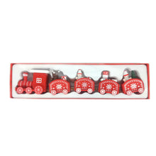Load image into Gallery viewer, Christmas Decorations Wooden Four-Section Train Christmas Gifts for Children Window Desktop Decoration Cake
