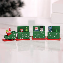 Load image into Gallery viewer, Christmas Decorations Christmas Wooden Train Children's Kindergarten Christmas Holiday Gift Window Decoration

