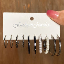 Load image into Gallery viewer, 18Pcs/Set Punk Gothic Earring Set for Women Silver Plated Earring Vintage Snake Butterfly Mushroom Earring Fashion Black Jewelry
