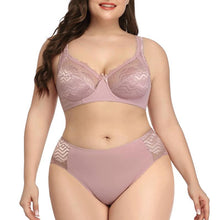 Load image into Gallery viewer, Fashion Sexy Lace Bra and Panty Set for Women Plus Size Ultra Thin Lingerie 90C-1Xl 95C-2Xl 100C-3Xl 105C-4Xl
