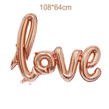 Load image into Gallery viewer, 18inch Round White Gold Glitter Print Mr&amp;Mrs LOVE foil Balloons bride to be marriage Wedding Decor Valentine's Day Supplies
