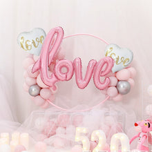Load image into Gallery viewer, 18inch Round White Gold Glitter Print Mr&amp;Mrs LOVE foil Balloons bride to be marriage Wedding Decor Valentine's Day Supplies
