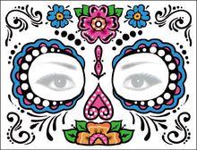 Load image into Gallery viewer, Halloween Tattoo Sticker Paper Day of the Dead Transfer Face Pasters Makeup Party Tattoo Sticker

