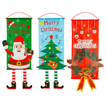 Load image into Gallery viewer, Christmas Decorations Door Hanging Hanging Cloth Art Pendant Santa Snowman Dining Room Wall Hanging Painting Flag Hanging Cloth Hanging Flags

