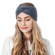 Load image into Gallery viewer, Wool Knitted Hair Band Women's Sports Headband Autumn and Winter Hair Accessories Cross Hair Band
