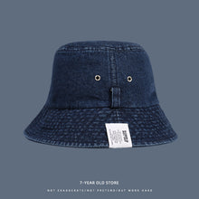 Load image into Gallery viewer, Washed Denim Retro Fisherman Hat All-Match Fashion Sun Hat Japanese Leisure Student Bucket Hat

