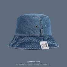 Load image into Gallery viewer, Washed Denim Retro Fisherman Hat All-Match Fashion Sun Hat Japanese Leisure Student Bucket Hat
