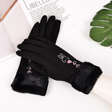 Load image into Gallery viewer, Dehaired Angora Gloves Fleece Lined Padded Warm Keeping Gloves Cycling and Driving Touch Screen Gloves for Women

