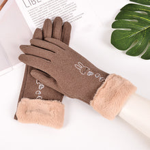 Load image into Gallery viewer, Dehaired Angora Gloves Fleece Lined Padded Warm Keeping Gloves Cycling and Driving Touch Screen Gloves for Women
