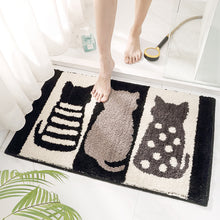 Load image into Gallery viewer, Flocking Ground Mats Bathroom Non-Slip Mat Foot Mats Absorbent Door Mat
