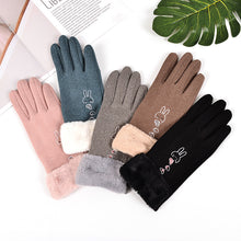 Load image into Gallery viewer, Dehaired Angora Gloves Fleece Lined Padded Warm Keeping Gloves Cycling and Driving Touch Screen Gloves for Women
