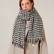 Load image into Gallery viewer, Houndstooth Scarf for Women Winter 2023 New Plaid Artificial Cashmere Scarf Thick Shawl Scarf for Women
