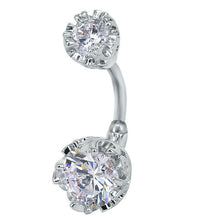 Load image into Gallery viewer, Piercing Jewelry round Zircon Navel Ring Navel Stud
