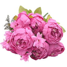 Load image into Gallery viewer, 1Bunch Artificial Peony Flowers Silk Fake Flowers Wedding Party Home Decoration Flower Bouquet

