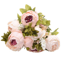 Load image into Gallery viewer, 1Bunch Artificial Peony Flowers Silk Fake Flowers Wedding Party Home Decoration Flower Bouquet
