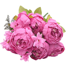 Load image into Gallery viewer, 1Bunch Artificial Peony Flowers Silk Fake Flowers Wedding Party Home Decoration
