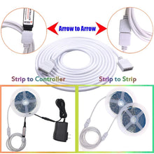 Load image into Gallery viewer, 1M 2M 3M 5M 10M 4PIN RGB Extension Cable DC 12V White Black Male Female Extend Wire Cord For 2835 5050 RGB LED Strip
