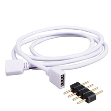 Load image into Gallery viewer, 1M 2M 3M 5M 10M 4PIN RGB Extension Cable DC 12V White Black Male Female Extend Wire Cord For 2835 5050 RGB LED Strip
