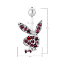 Load image into Gallery viewer, 1PC Cute Bunny Belly Button Ring Piercing Ring Sexy Belly Button Piercing Jewelry
