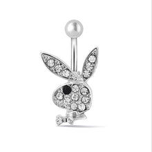 Load image into Gallery viewer, 1PC Cute Bunny Belly Button Ring Piercing Ring Sexy Belly Button Piercing Jewelry

