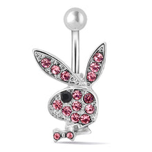 Load image into Gallery viewer, 1PC Rabbit Creativity Belly Button Ring Navel Piercing Ring Cartoon Cat Navel Button Piercings for Women Girls Body Jewelry Gift
