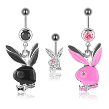 Load image into Gallery viewer, 1PC Rabbit Creativity Belly Button Ring Navel Piercing Ring Cartoon Cat Navel Button Piercings for Women Girls Body Jewelry Gift
