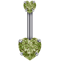 Load image into Gallery viewer, 1PC Steel Belly Button Rings Crystal Piercing Navel Heart Style Navel Piercing Earring Belly Piercing Sexy Body Jewelry Ombligo
