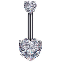 Load image into Gallery viewer, 1PC Steel Belly Button Rings Crystal Piercing Navel Heart Style Navel Piercing Earring Belly Piercing Sexy Body Jewelry Ombligo
