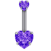 Load image into Gallery viewer, 1PC Steel Belly Button Rings Crystal Piercing Navel Heart Style Navel Piercing Earring Belly Piercing Sexy Body Jewelry Ombligo
