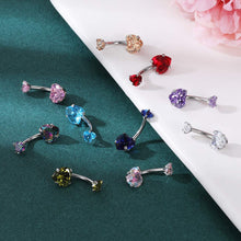 Load image into Gallery viewer, 1PC Steel Belly Button Rings Crystal Piercing Navel Heart Style Navel Piercing Earring Belly Piercing Sexy Body Jewelry Ombligo

