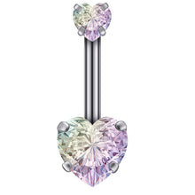 Load image into Gallery viewer, 1PC Steel Belly Button Rings Crystal Piercing Navel Heart Style Navel Piercing Earring Belly Piercing Sexy Body Jewelry Ombligo
