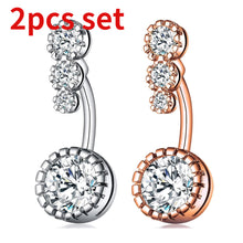 Load image into Gallery viewer, 1PC Steel Belly Button Rings Crystal Piercing Navel Heart Style Navel Piercing Earring Belly Piercing Sexy Body Jewelry Ombligo
