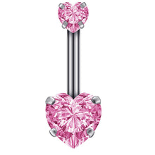 Load image into Gallery viewer, 1PC Steel Belly Button Rings Crystal Piercing Navel Heart Style Navel Piercing Earring Belly Piercing Sexy Body Jewelry Ombligo
