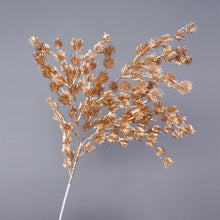 Load image into Gallery viewer, 1PC Three-pronged Fan Leaf Netting Artificial Gold Ginkgo Eucalyptus Holly For Wedding Arch Flower Arrangement Home Decor Crafts

