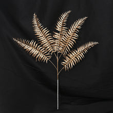 Load image into Gallery viewer, 1PC Three-pronged Fan Leaf Netting Artificial Gold Ginkgo Eucalyptus Holly For Wedding Arch Flower Arrangement Home Decor Crafts
