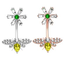Load image into Gallery viewer, 1PCS Crystal Belly Button Ring 14G Butterfly Belly Piercing Ombligo Oreja Steel Long Dangle Flower Navel Rings Sexy Body Jewelry
