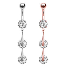 Load image into Gallery viewer, 1PCS Crystal Belly Button Ring 14G Butterfly Belly Piercing Ombligo Oreja Steel Long Dangle Flower Navel Rings Sexy Body Jewelry
