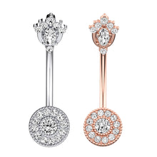 Load image into Gallery viewer, 1PCS Crystal Belly Button Ring 14G Butterfly Belly Piercing Ombligo Oreja Steel Long Dangle Flower Navel Rings Sexy Body Jewelry
