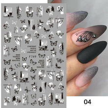 Load image into Gallery viewer, 1Pc 3D Halloween Nail Stickers Anime Joker Spider Snake Sliders Nail Art Stickers Adhesive Christmas Decals Snowflake Decor

