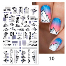 Load image into Gallery viewer, 1Pc 3D Halloween Nail Stickers Anime Joker Spider Snake Sliders Nail Art Stickers Adhesive Christmas Decals Snowflake Decor
