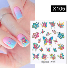 Load image into Gallery viewer, 1Pc 3D Halloween Nail Stickers Anime Joker Spider Snake Sliders Nail Art Stickers Adhesive Christmas Decals Snowflake Decor
