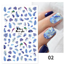 Load image into Gallery viewer, 1Pc 3D Halloween Nail Stickers Anime Joker Spider Snake Sliders Nail Art Stickers Adhesive Christmas Decals Snowflake Decor
