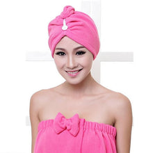 Load image into Gallery viewer, 1pc Bathing Towel Cap Hat Microfibre Super Absorbent Water Ultra Soft Durable Hair Drying Wrap Cloth Quick Dry Hair 60cm * 25cm
